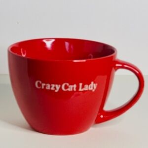 Red Crazy Cat Lady Mug